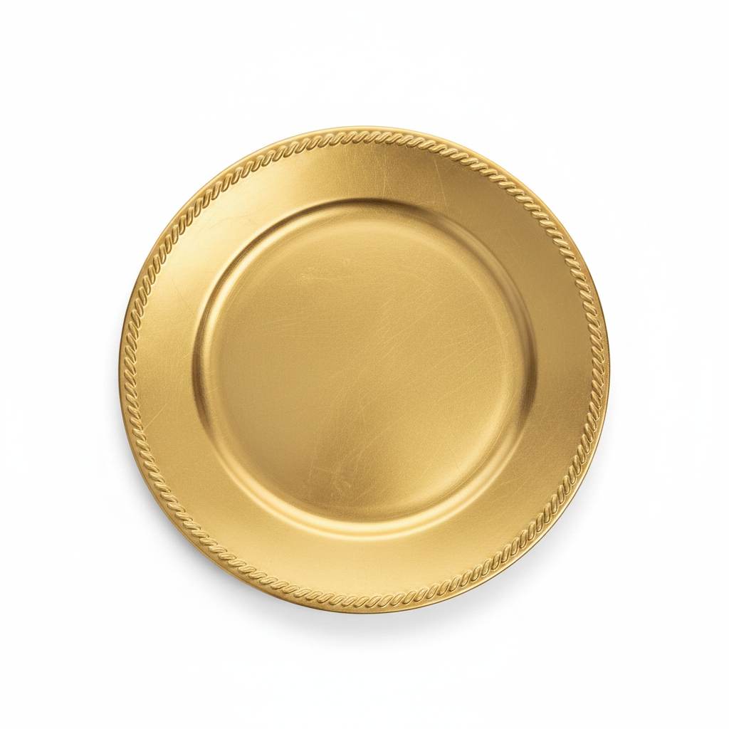 Plato Base España Dorado 
