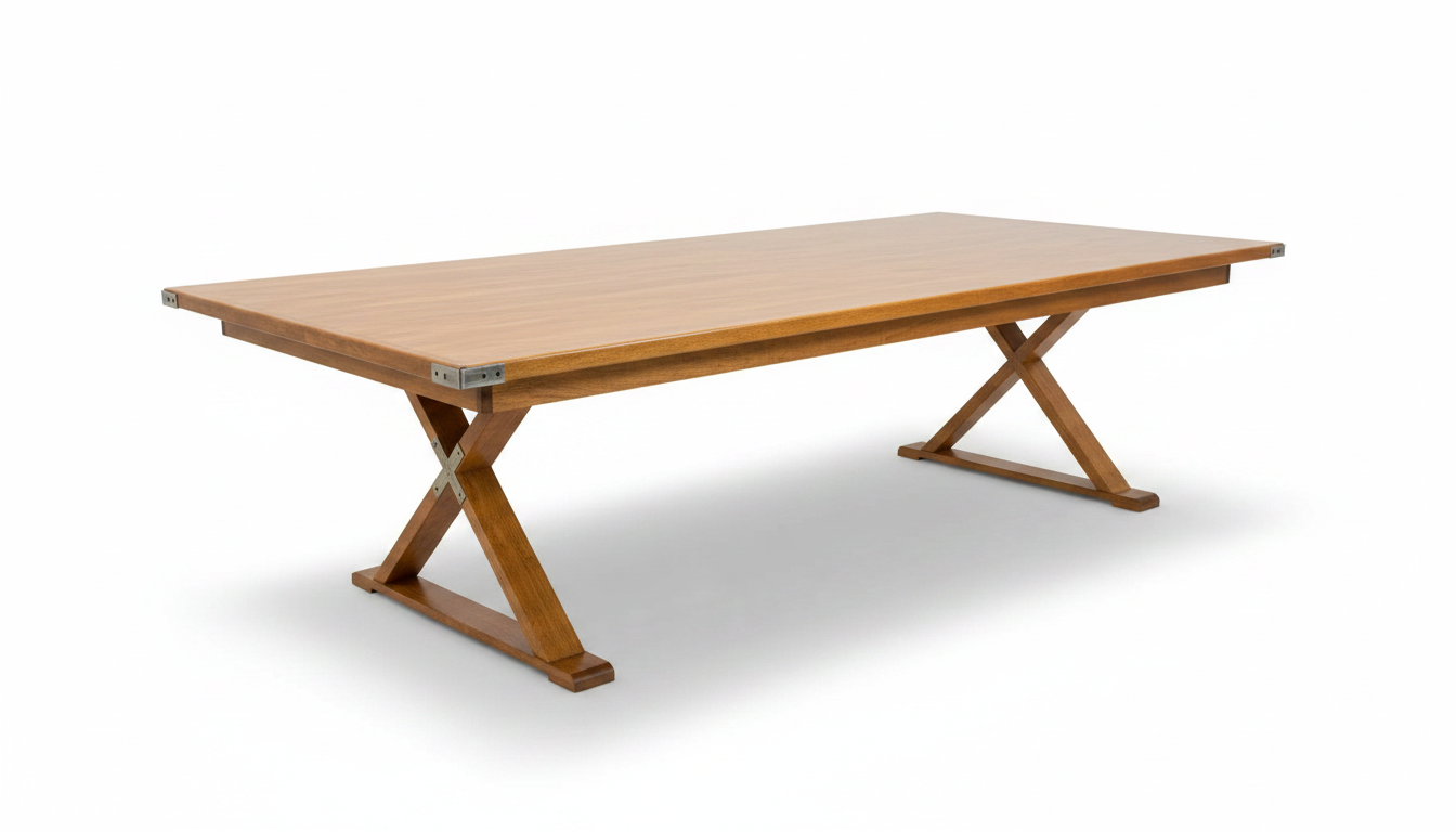 Mesa Pata Cruzada Vintage Para 12 Personas 