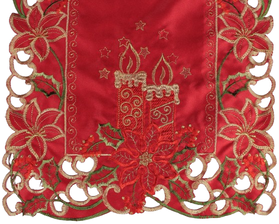 CAMINO NAVIDENO ROJO VELAS