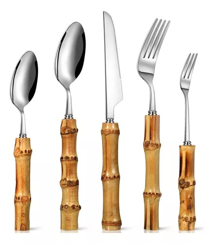 JUEGO DE CUBIERTOS BAMBÚ