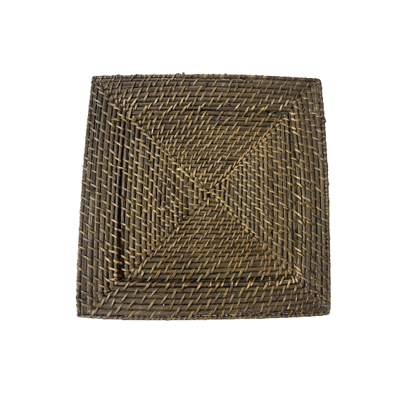 PLATO BASE CUADRADO RATAN