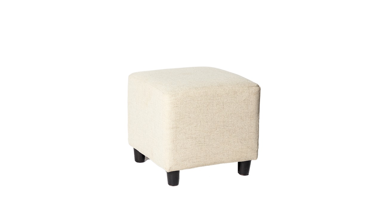 TABURETE DE TELA BEIGE