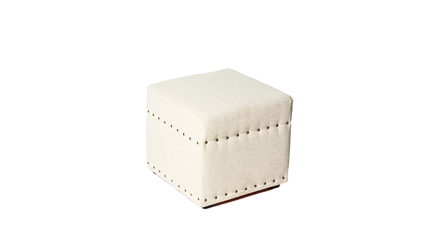 TABURETE SOHO BEIGE CON TACHUELA